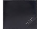 Ted Baker Pelle Portafoglio Embossed Corner Leather Bifold Coin Wallet Navy Blu Scuro