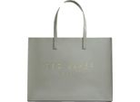 Ted Baker Borsa Shopper Crikon Crinkle Extra Large Icon Bag Grey Verde Chiaro