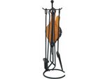 Utensili Per Caminetto Edm 85739 Ghisa Metallica Nera 5 Pezzi