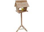 Relaxdays Mangiatoia Per Uccelli In Legno Di Abete