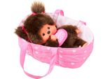 Monchhichi - Peluche Ragazza Con Lettino 20 Cm