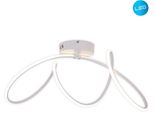 NÄVe Led Deckenleuchte "Odrive", Weiß, 1, H: 30Cm, 1 Stk., Leuchten, SchleifenäHnlich Geschwungene Leuchtstreifen, Weiß, L: 67Cm, H: 30Cm, Led Deckenleuchte