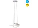 NÄVe Led Pendelleuchte "Odrive", Weiß, 1, Ø 56Cm H: 130Cm, 1 Stk., Leuchten, Dimmbar, SchleifenäHnlich Geschwungene Leuchtstreifen, Weiß, H: 130Cm, Led Pendelleuchte