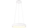 Trio Leuchten Led Pendelleuchte "Cardona, Led Ring HäNgeleuchte, 3300 Lumen 29W, Lichtfarbe Einstellbar", Weiß (Weiß Matt), 1, Ø 46,5Cm H: 150Cm, 1 Stk., Leuchten, 2300/3000/4000K Warmweiß Bis Kaltweiß, 3 Stufen Dimmbar HöHe 150Cm Ø46, Led Pendelleuchte