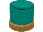 Hocker Home Affaire, GrüN, B:45Cm H:46Cm T:45Cm, Samtbezug 100% Polyester, Hocker, Sitzhocker