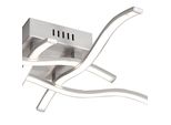 Just Light Deckenleuchte "Wave", Silber (Edelstahlfarben), 4, H: 9Cm, 1 Stk., Leuchten, Led, Deckenleuchte