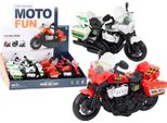 Moto Della Polizia 1:10 Luci Suoni Bianco Rosso