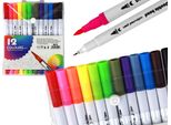 Set Di 12 Pennarelli Bifacciali Di Diversi Colori Nell'organizzatore
