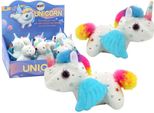 Cavallo Gonfiabile Unicorno In Peluche, Bianco