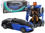 SamochóD-Robot 2W1 Bugatti Niebieski Efekty ŚWietlne