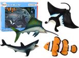 Set Di Figurine Di Animali Marini Squalo Delfino Razze 5 Pezzi