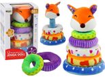 Mascotte Educativa In Peluche Di Volpe Piramidale Colorata 27 Cm