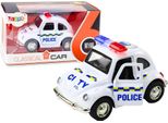 Auto Classica Della Polizia 1:38 Luci Di Guida Suono Bianco