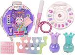 Set Di Cosmetici In Valigetta Per Unghie Valigetta Viola 9 Pezzi.