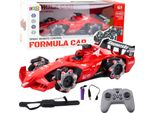 Auto Sportiva Telecomandata Rc Racer Effetto Fumo 2.4G Rosso