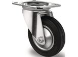 Ruota Girevole Ø 160 Mm Portata 135 Kg Piastra In Gomma Piena L135Xl110 Mm