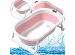 Vasca Da Bagno Pieghevole Con Piedini Antiscivolo, Rosa