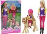 Set Di Bambole Anlily Con Stalla Per Bambini E Pony
