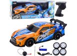 Auto Sportiva Rc Telecomandata Illuminata Corpo Drift Arancione