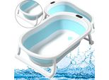 Vasca Da Bagno Pieghevole Con Piedini Antiscivolo Blu