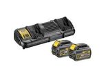 Xr Flexvolt Akku Starterkit DCB132T2, Inkl. 2X Akku 54Volt 2Ah, Set Gelb/Schwarz, 54Volt 2Ah Oder 18Volt 6Ah, Doppel-SchnellladegeräT DCB132