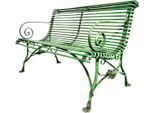 Casa Padrino Panca Da Giardino A 2 Posti In Ferro Battuto - Panca Da Giardino Con Gambe Ad Artiglio, Colore: Rosso Vintage