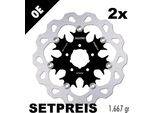 Set Disco Freno Galfer 2X DF680FLW Wave® Flottante Anteriore 292X5 Mm Per Harley Davidson Flhrc Road King Classic Flhtc Ultra Flhtcu Electra Glide Flhxi Anno Di Costruzione 1990 - 2023