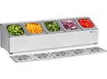 Scaffale Superiore Royal Catering Gn - Incl. 5 Contenitori Gn 1/6 Con Coperchi