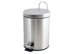 Msv Cestino A Pedale Cestino Per Cosmetici Cestino Per Rifiuti In Acciaio Inox 3L - Acciaio Inox Opaco