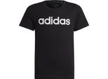Maglietta Adidas Essentials Linear Logo Slim Fit Kinder 000 - Nero/Bianco 152