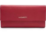 Lazarotti Pelle Portafoglio Bologna Leather Wallet With 12 Card Slots Red Rosso