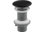 Set Di Rifiuti 5/4" Click-Clack, Tappo In Ceramica, H. 20-70 Mm, Nero Opaco"