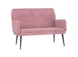 Vidaxl Panca Rosa 108X79X79 Cm Velluto