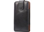 Dfv Mobile - Per Fujitsu Arrows We F-51B (2021) Custodia In Vera Pelle Fibbia Cintura 360º Chiusura Magnetica, F2-7Dg--Fc360Pn-20