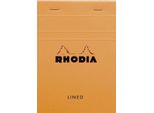 Blocco Note Rhodia N. 13 A6 Foderato 80 Fogli Arancione Confezione Da 10