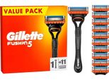 Manico Del Rasoio Gillette FUSION5 + 11X Lame Di Ricambio Originali