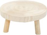 Piantana A Disco Naturale Rotonda - 25 Cm / Grande - Sgabello Per Fiori In Legno Con 3 Piedi - Sgabello Per Piante, Supporto Per Fiori, Piatto Per Piante, Sgabello Per Decorazione Piante