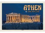 Vianmo Insegna In Legno 12X18 Cm Athen Griechenland Akropolis Stadtfestung