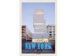 Vianmo Insegna In Legno 18X12 Cm New York Usa New Museum