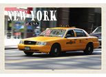 Vianmo Insegna In Legno 12X18 Cm New York Usa Taxi StraßEn