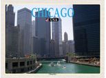 Vianmo Insegna In Legno 30X40 Cm Chicago Usa Chicago River Fluss HochhäUser