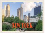 Vianmo Insegna In Legno 30X40 Cm New York Usa Central Park - The Pond See