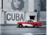 Vianmo Insegna In Legno 30X40 Cm Cuba Guevara Auto Rot Oldtimer