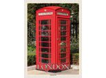 Vianmo Insegna In Legno 40X30 Cm London United Kingdom Telephone Box