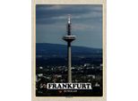 Vianmo Insegna In Legno 40X30 Cm Frankfurt Europaturm Ausblick