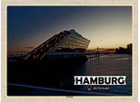 Vianmo Insegna In Legno 30X40 Cm Hamburg Dockland