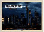 Vianmo Insegna In Legno 30X40 Cm Frankfurt Skyline Wolkenkratzer