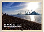 Vianmo Insegna In Legno 30X40 Cm Hamburg Elbstrand Hafen Fluss