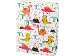 Borsa Regalo Per Dinosauri A Scacchi Colorati 32 Cm X 26 Cm X 10 Cm