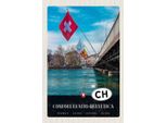 Vianmo Insegna In Legno 18X12 Cm Confoederatio Helvetica BrüCke Flagge